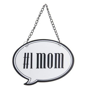 Nástěnná kovová cedule 1Mom - 11*8 cm
