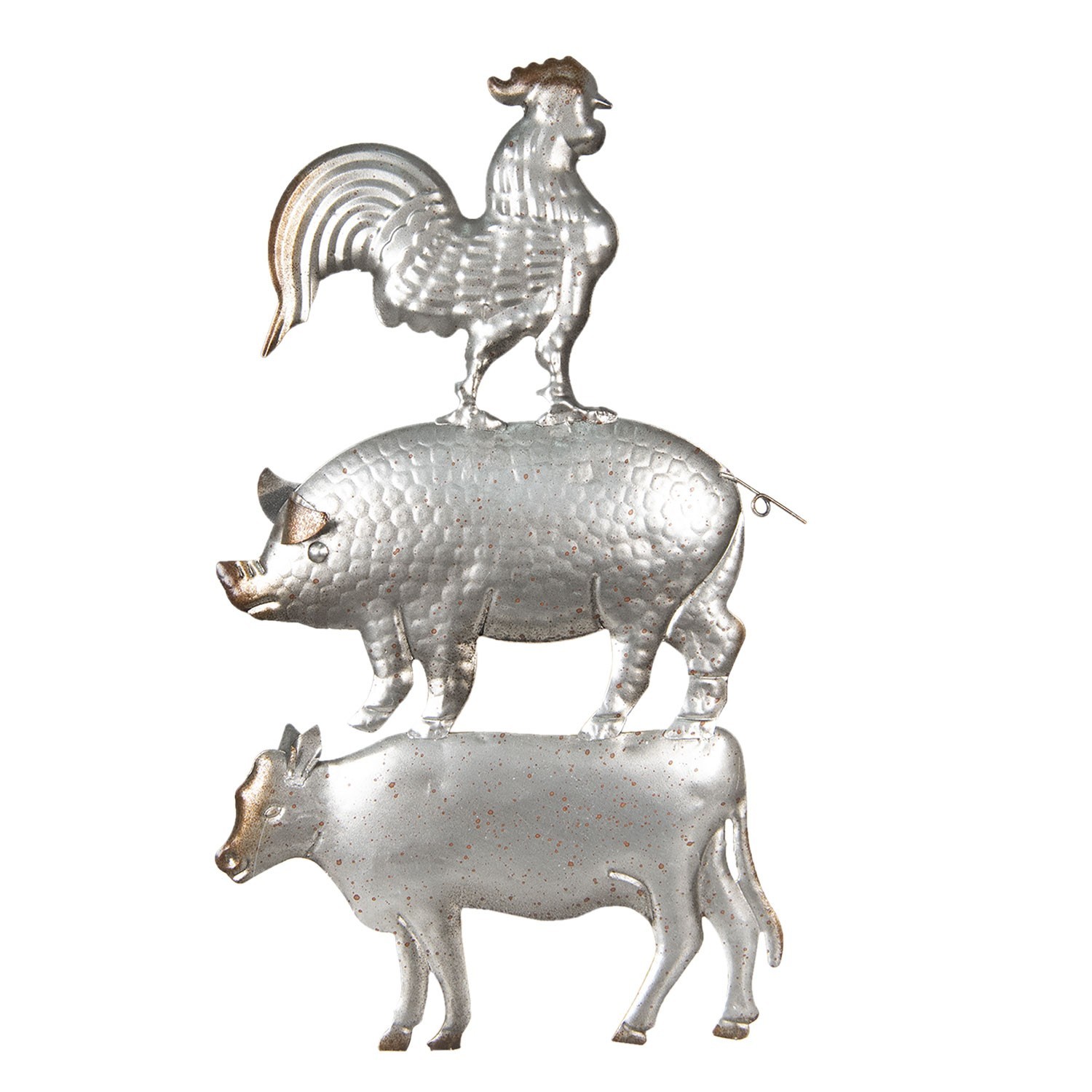 Nástěnná kovová dekorace zvířata - 26*1*46 cm 6Y2936