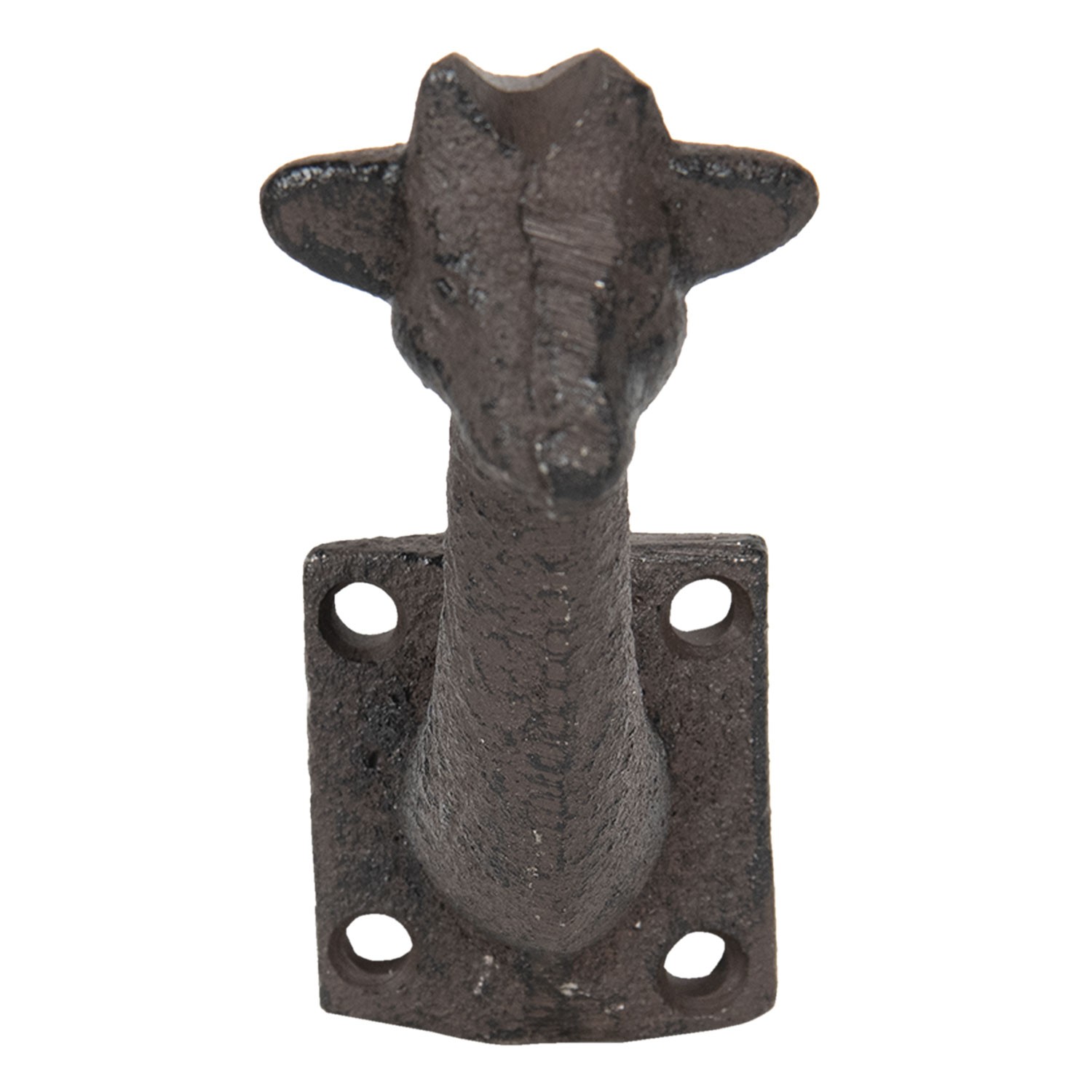 Hnědý nástěnný háček Žirafa - 10*4*7 cm