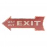 Červená plechová cedule Exit - 46*15 cm