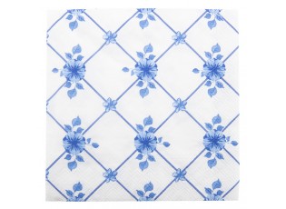 Papírové ubrousky s modrými květy - 33*33 cm (20)