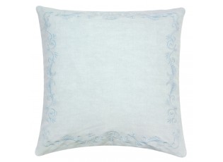Světle modrý bavlněný povlak na polštář French Flower - 50*50 cm