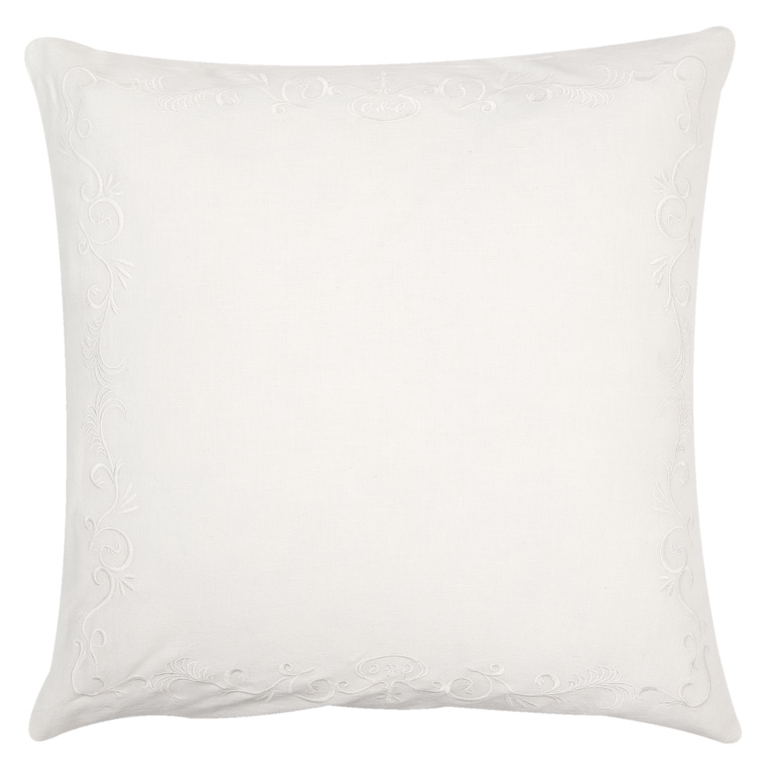 Bílý povlak na polštář French Flower white - 50*50 cm