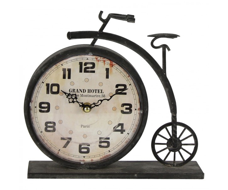 Stolní hodiny ve tvaru retro jízdního kola - 23*7*22 cm