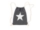 Šedý denim vak na záda Star - 30*40 cm