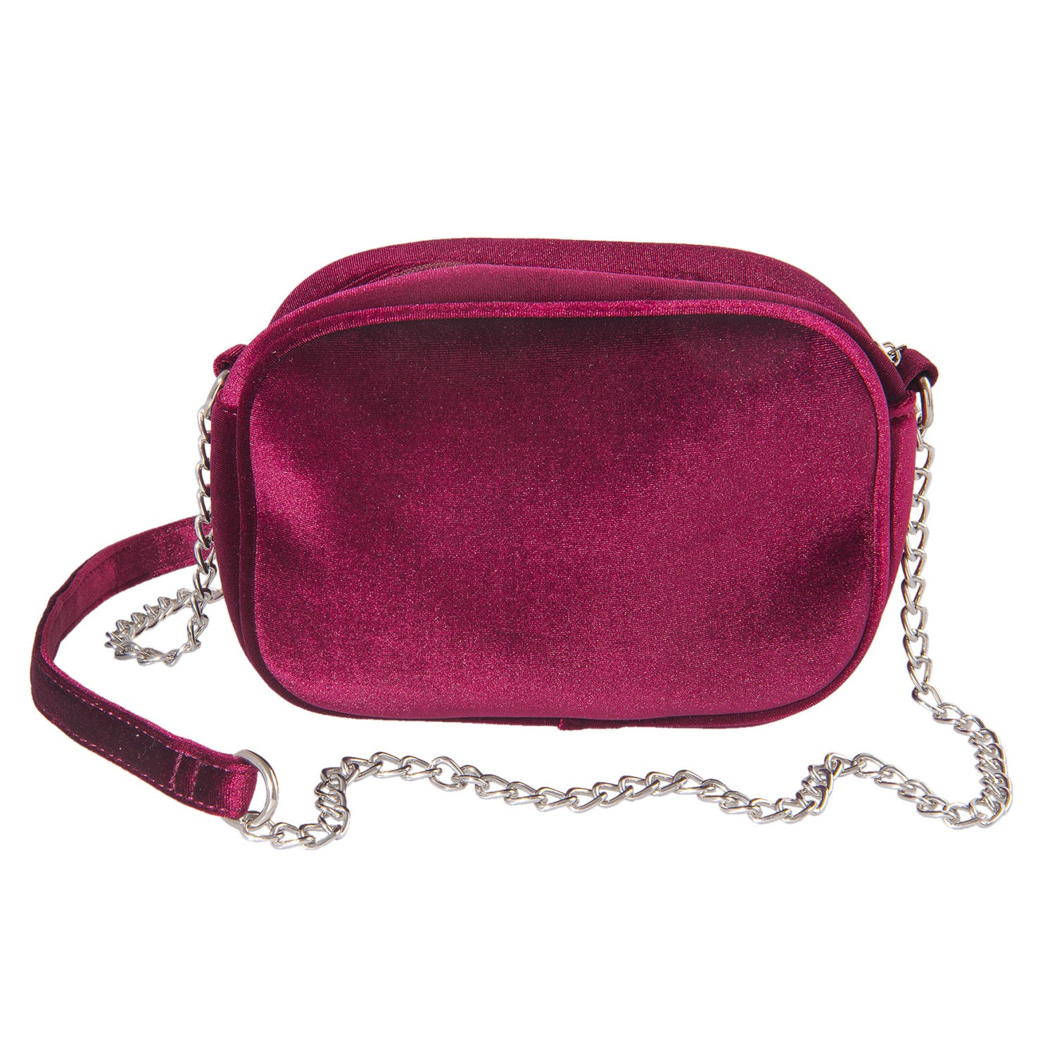 Burgundy kabelka přes rameno na řetízku - 20*7*15 cm