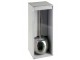 WC kartáč na toaletu se stříbrnou keramickou nádobou - Ø 15*39 cm
