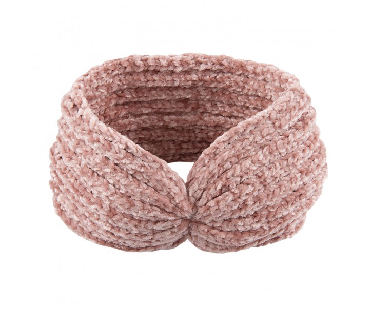 Růžová dámská žinilková čelenka Peppe - 22*12 cm