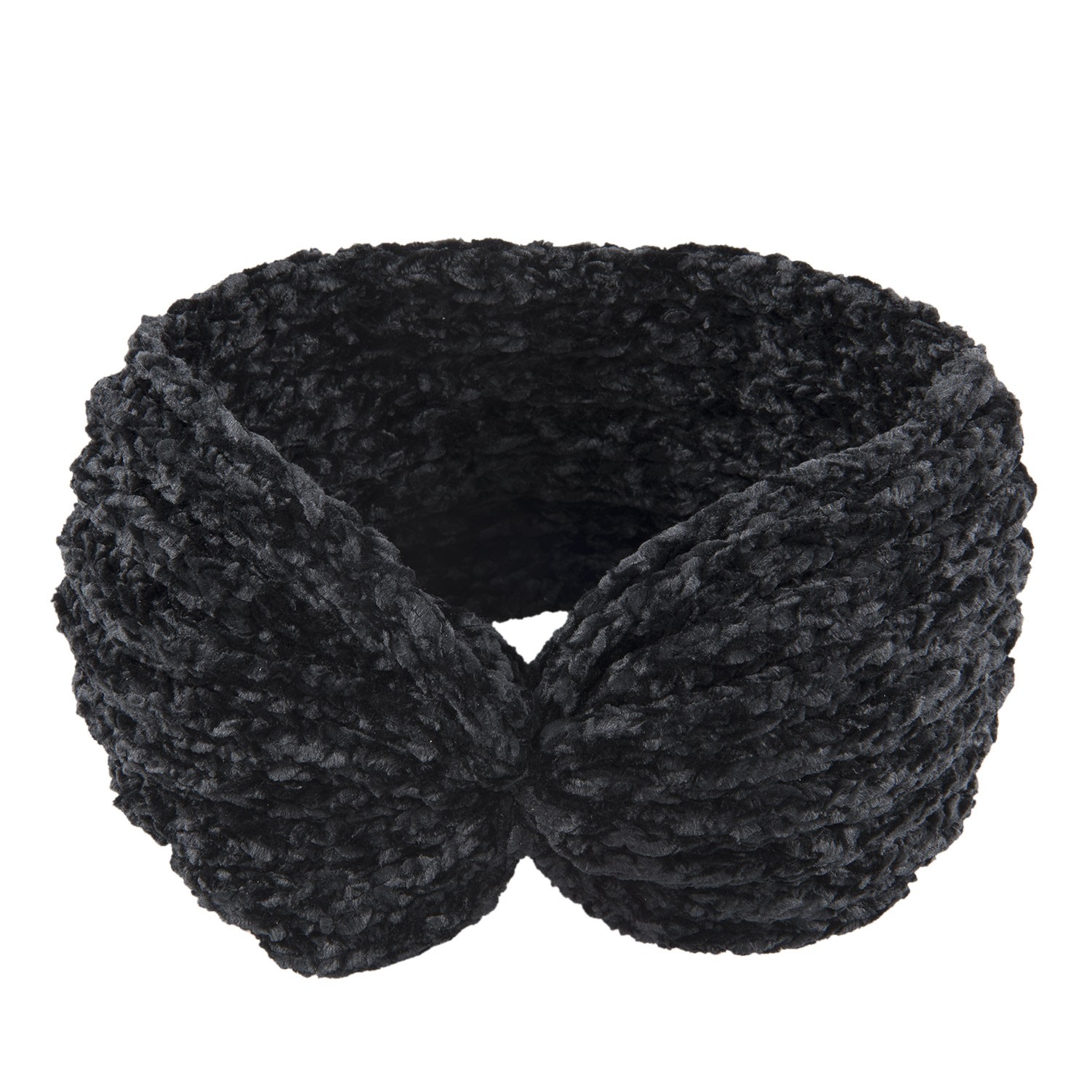 Černá dámská žinilková čelenka Peppe - 22*12 cm