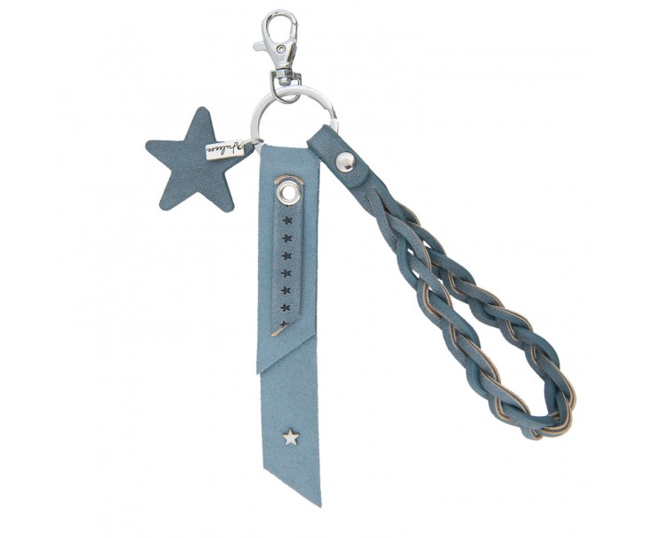 Modrý přívěsek na klíče s hvězdičkou
