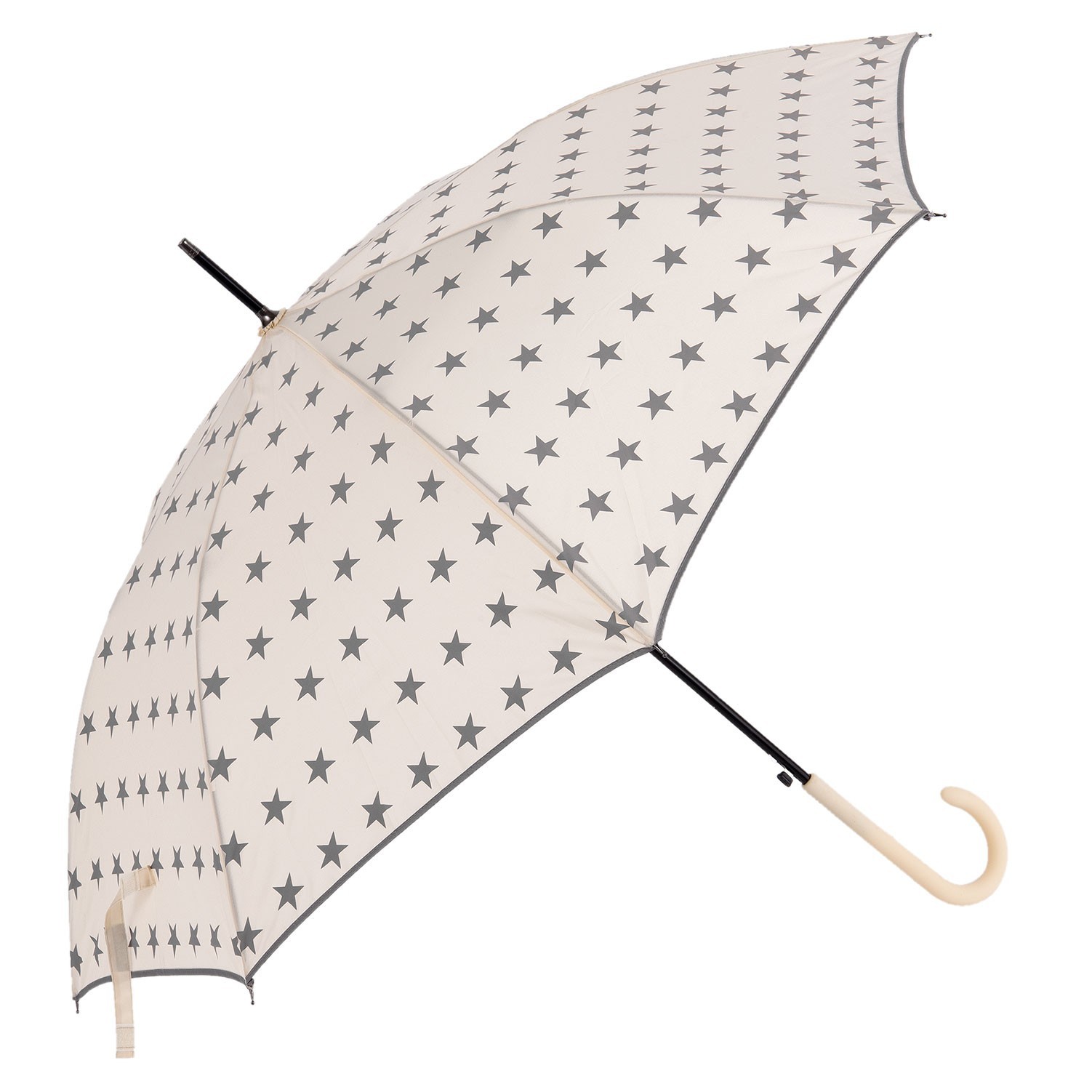 Béžový deštník s hvězdami - Ø 98*55 cm Clayre & Eef