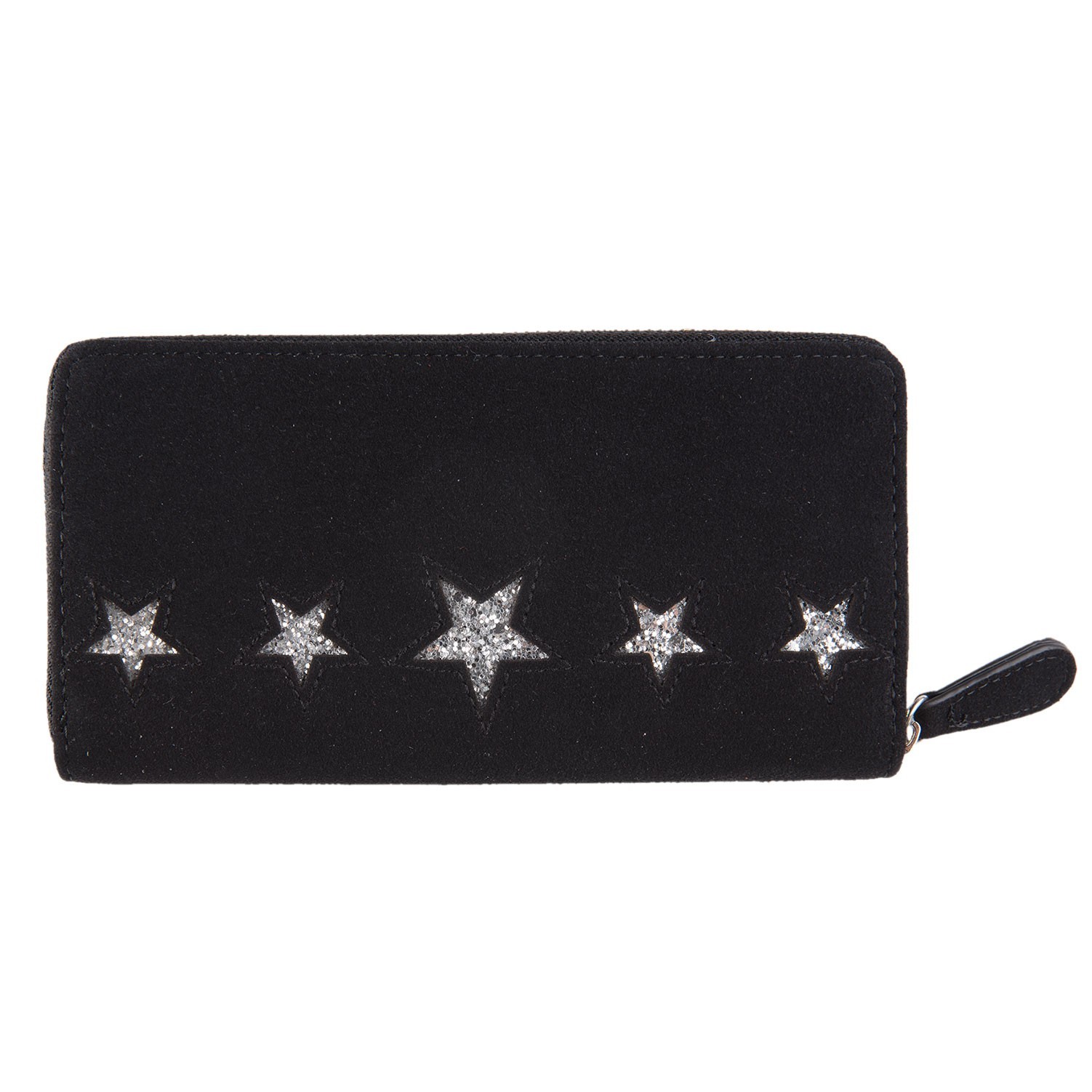 Černá peněženka s hvězdami – 19*10 cm