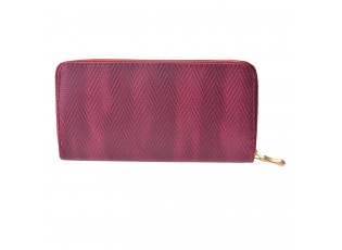 Růžovo červená peněženka s imitací z hadí kůže - 19*11 cm