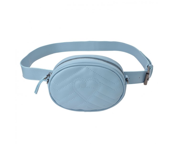 Modrá kabelka s páskem okolo pasu - 17*11*6 cm 