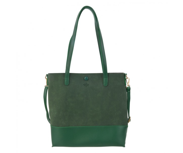 Zelená sametová kabelka do ruky - 28*30 cm