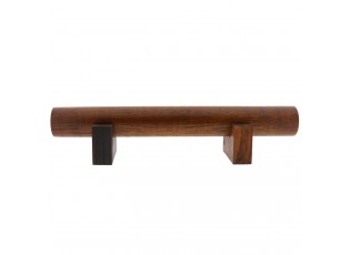 Hnědý dřevěný stojánek na náramky - Ø 5*38*8 cm