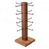 Dřevěný stojan s kovovými háčky na šperky - 48*21*21 cm Barva: hnědáMateriál: dřevo, kov