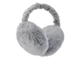 Šedé klapky na uši - Ø 13 cm