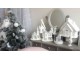 Bílý svítící vánoční domek - 22*16*23cm