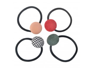 4 ks černých gumiček s barevnými kolečky
