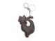 Hnědý přívěšek na klíče kočka s kamínky - 5.5*7 cm