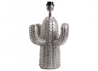Stříbrná kovová stolní noha k lampě Cactus  -Ø 24*34 cm/ E27