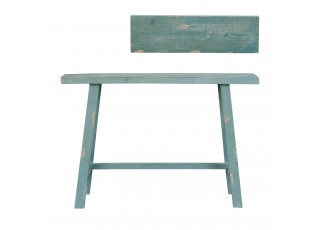Modrý vintage odkládací stolek, stolička - 60*21*40 cm