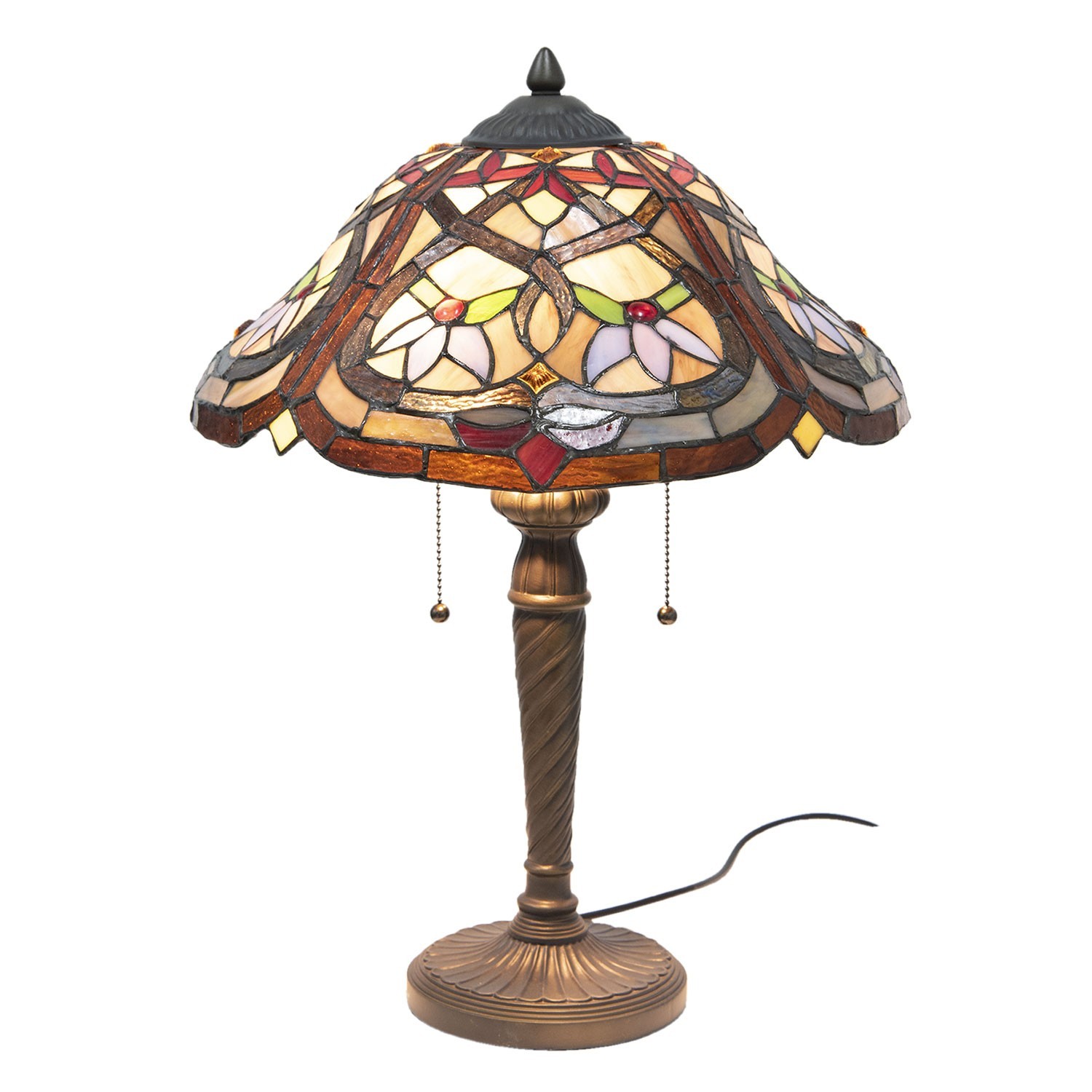 Stolní lampa Tiffany Malai - Ø 40*54 cm E27/2*60W Clayre & Eef