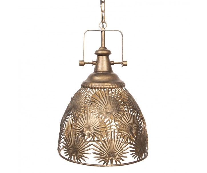 Zlatá závěsná lampa Baldoin - 41*41*54/164 cm E27/max 1*40W