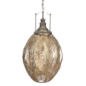 Zlatá kovová závěsná lampa Baldoin - 45*45*77/186 cm E27/max 1*40W