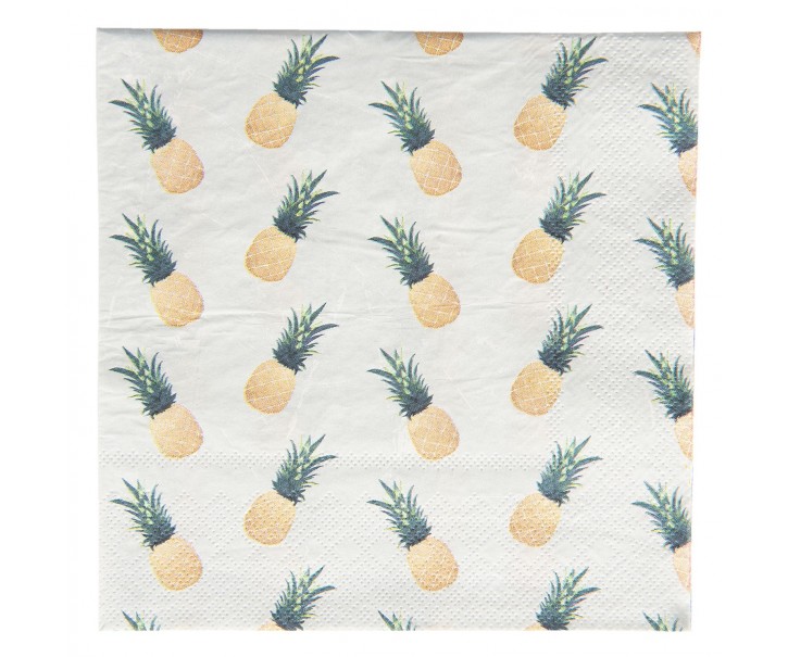Papírové ubrousky Ananas 20 ks - 33*33 cm