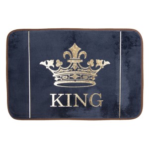 Tmavě modrá koupelnová předložka King - 60*40*1 cm