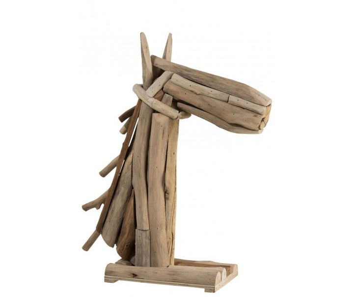 Dřevěná dekorace hlava koně Philibert - 24,75*10,5*28,75 cm