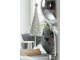 Stříbrný třpytivý vánoční dekorativní stromek S - 10*10*39,5 cm