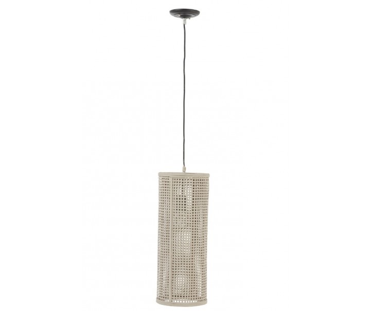 Béžová bambusová závěsná lampa - Ø20*135 cm