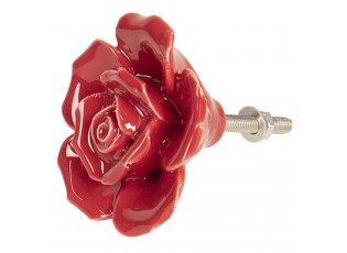 Úchytka na nábytek Červená růže – Ø 4 cm