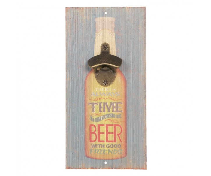 Dřevěná cedule na zeď s otvírákem na láhve Timr Beer - 15*30 cm