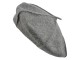 Šedý mírně chlupatý baret - 28 cm
