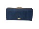 Tmavě modrá peněženka se zlatým zapínáním - 19*10 cm