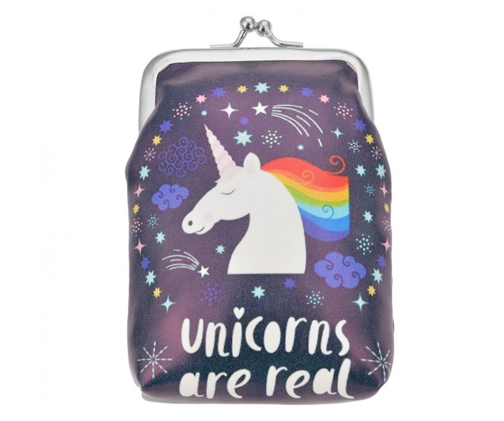 Malá fialová peněženka Unicorn - 9*14 cm
