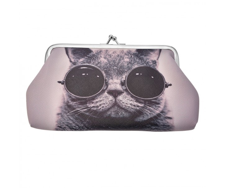 Peněženka s kočkou v brýlích - 18*10 cm