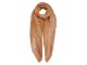 Okrovo béžový šátek s proužky - 90*180 cm