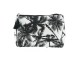Černo-bílá bavlněná toaletní taška s palmami - 18*13*6 cm