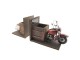 Zarážka na knihy s přihrádkami na tužky v designu retro motorky - 42*14*18 cm Clayre & Eef
