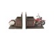Zarážka na knihy s přihrádkami na tužky v designu retro motorky - 42*14*18 cm Clayre & Eef