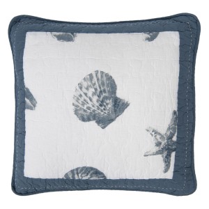 Bavlněný povlak na polštář s mušlemi - 40*40 cm