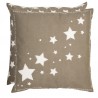 Hnědý bavlněný povlak s hvězdami - 50*50 cm