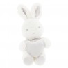 Bílý plyšový králík se srdíčkem - 15*10*15 cmBarva: Bílá / Šedá Materiál: Polyester 