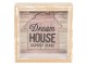 Dřevěná pokladnička Dream House - 15*5*15 cm