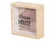 Dřevěná pokladnička Dream House - 15*5*15 cm